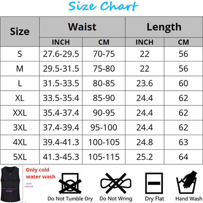 Men's Neoprene Waist Trainer Vest for Weight Loss
