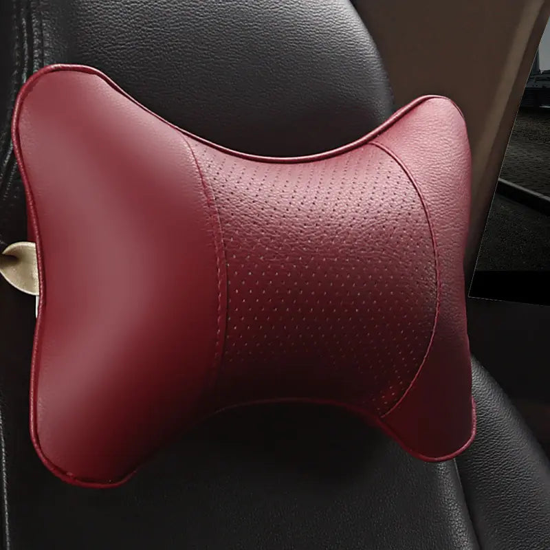 Leather Car Neck Pillow and Headrest