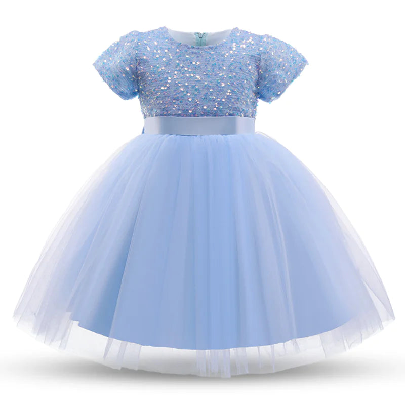 Girls' Sequin Lace Tulle Princess Dress for Parties