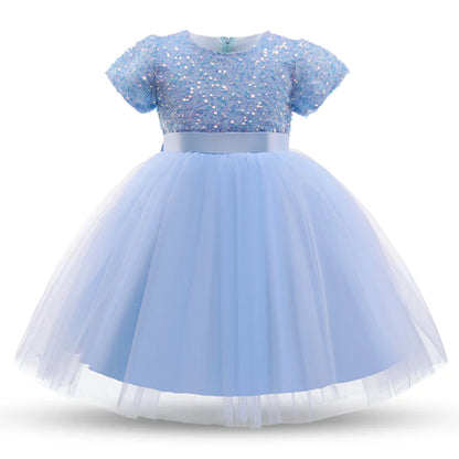 Girls' Sequin Lace Tulle Princess Dress for Parties