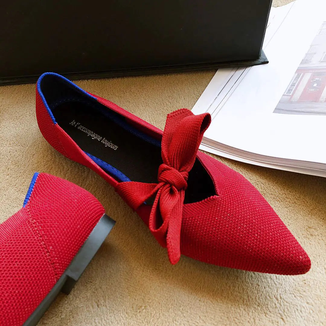 Casual Bow Mary Jane Boat Flats
