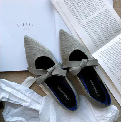 Casual Bow Mary Jane Boat Flats