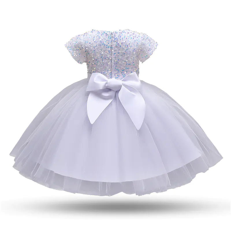 Girls' Sequin Lace Tulle Princess Dress for Parties
