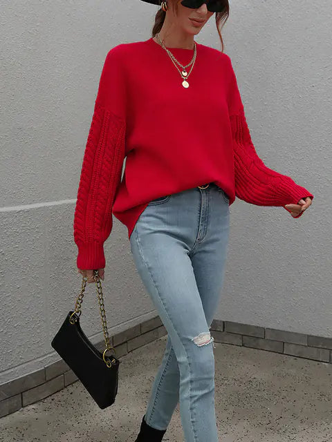 Women's Vintage Knitted Green Wool Sweater