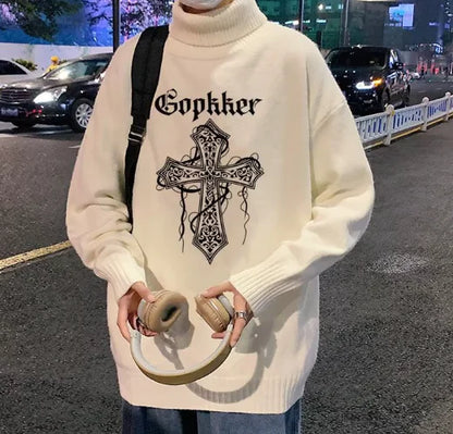 2020 Hip Hop Korean Style Thick Black Sweater