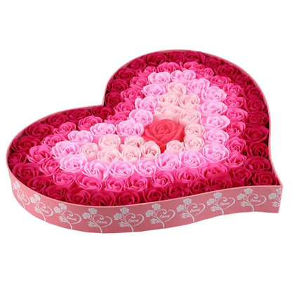 Gradient LED Heart-Shaped Soap Rose Gift Box