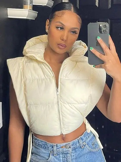 Fashionable Women's Autumn Hooded Jacket with Side Slits