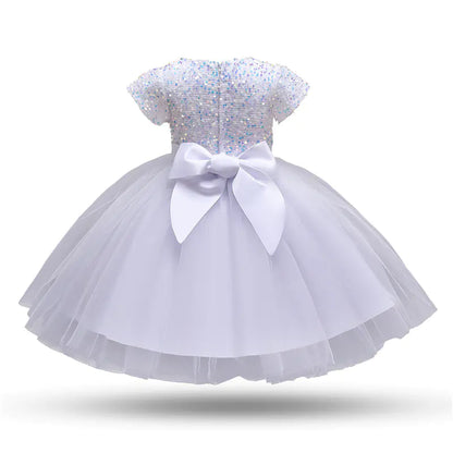 Girls' Sequin Lace Tulle Princess Dress for Parties