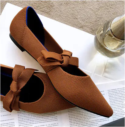 Casual Bow Mary Jane Boat Flats