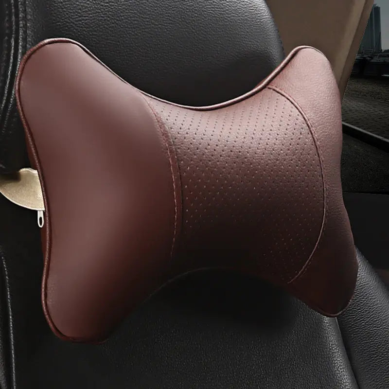 Leather Car Neck Pillow and Headrest