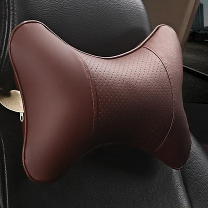 Leather Car Neck Pillow and Headrest