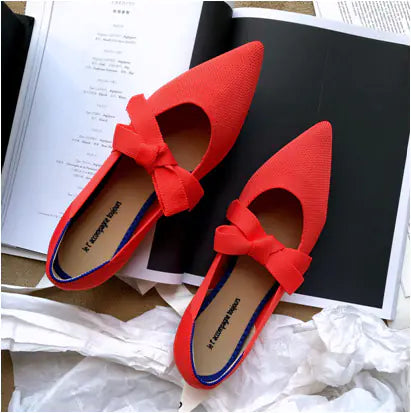 Casual Bow Mary Jane Boat Flats