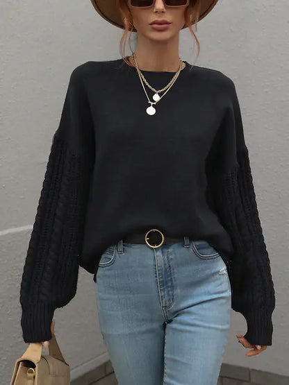 Women's Vintage Knitted Green Wool Sweater