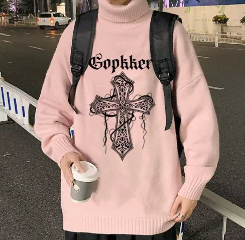 2020 Hip Hop Korean Style Thick Black Sweater