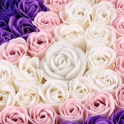 Gradient LED Heart-Shaped Soap Rose Gift Box