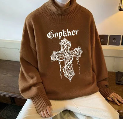 2020 Hip Hop Korean Style Thick Black Sweater